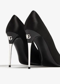 Dolce & Gabbana Pointed Leather Pumps Heels Woman DG-210 Black