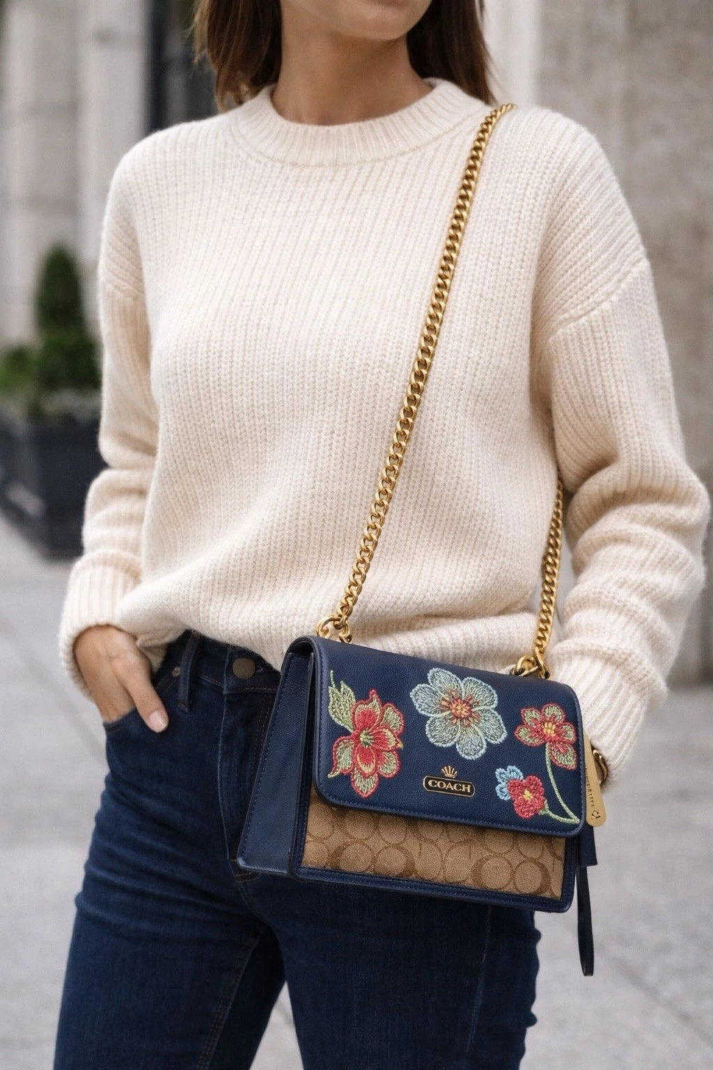 Coach crossbody bag Woman (15 cm height, 20 cm width) 978 Navy