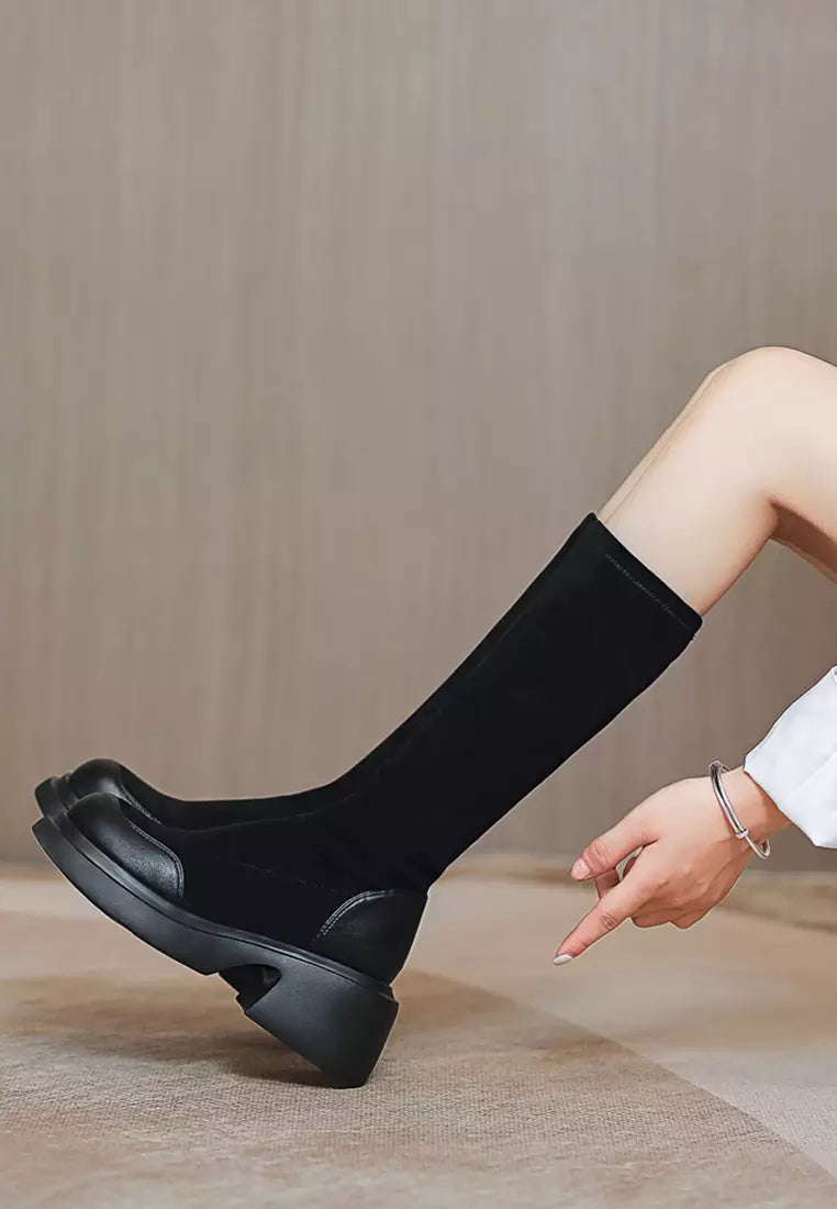 Buy Twenty Eight Shoes High Quality Boots Platform Suede Stitched Skinny 8120 Black