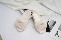 Fur slide slipper Woman FUR3 White