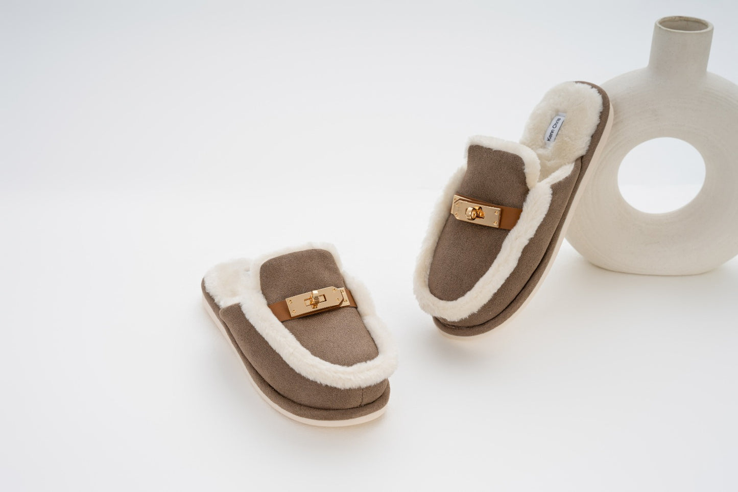 Glam Luxe Slippers Woman F503 Coffee