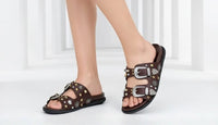 Miu Miu Toga Virilis Pulla Sandals Buckle Detailed Woman VK-129 Coffee